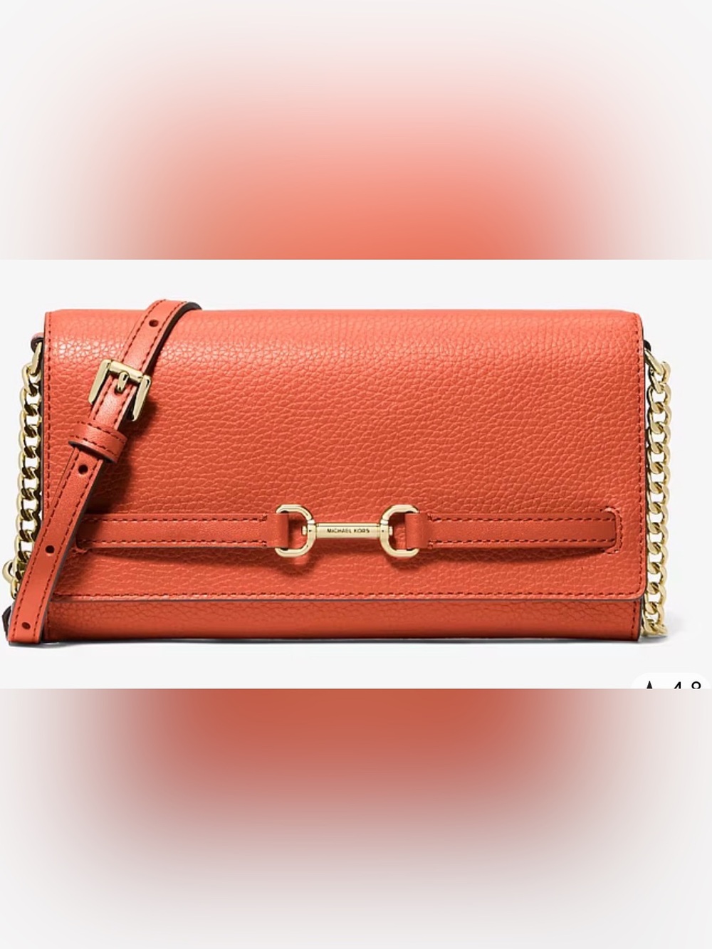 NWT Michael Kors Carson Large Pebbled Leather Convertible Wallet/Crossbody Bag